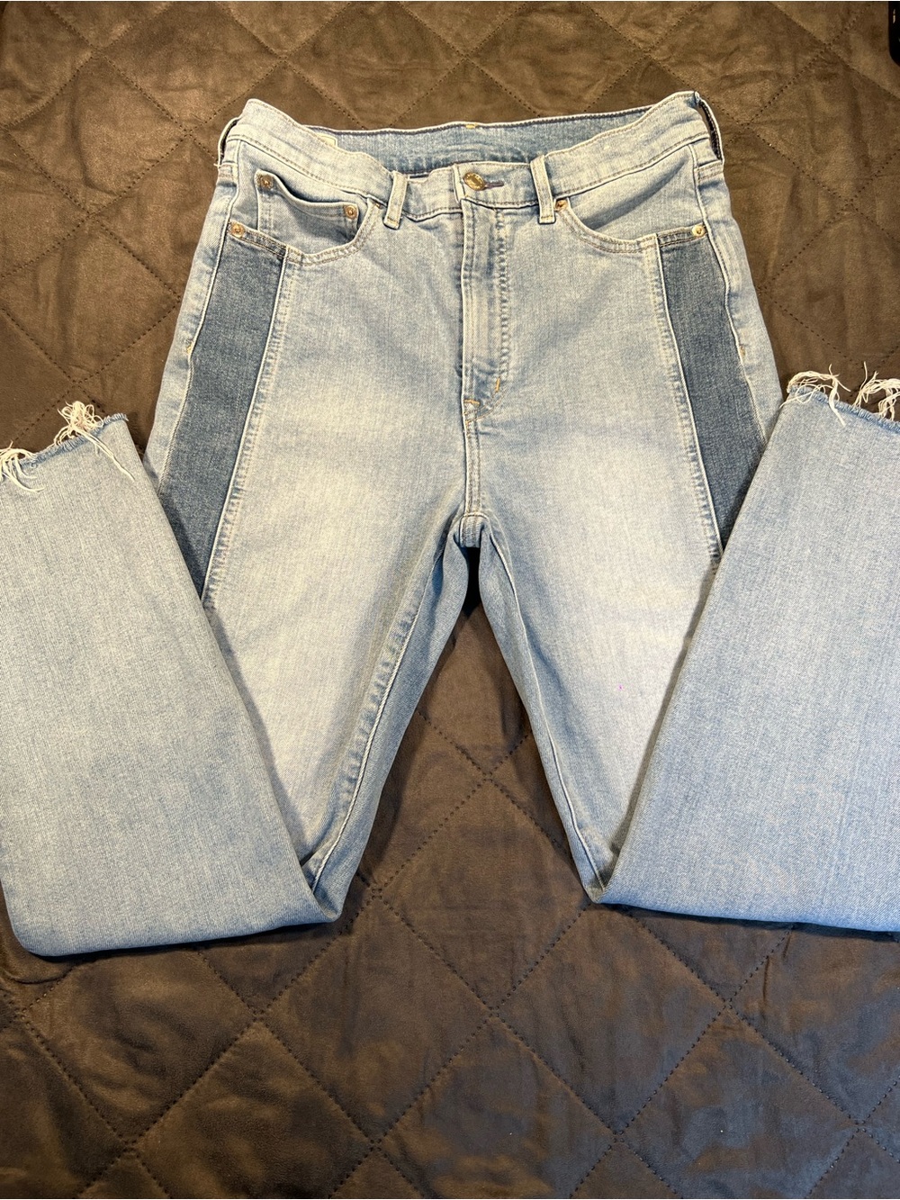 Gap Vintage Slim Stretchy Light Blue Two-Tone High-Rise Women’s Jeans 30/10R